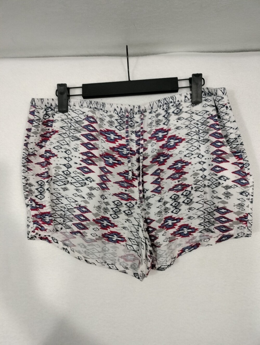 No Boundaries White High Waist Aztec Pattern Shorts